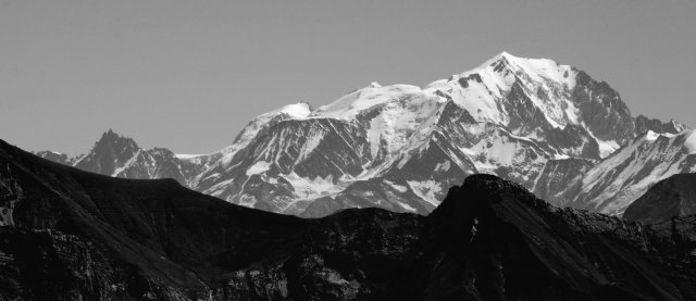 Le Mont Blanc depuis le Semnoz.